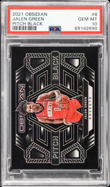 2021-22 Panini Obsidian Jalen Pitch Black #8 card image