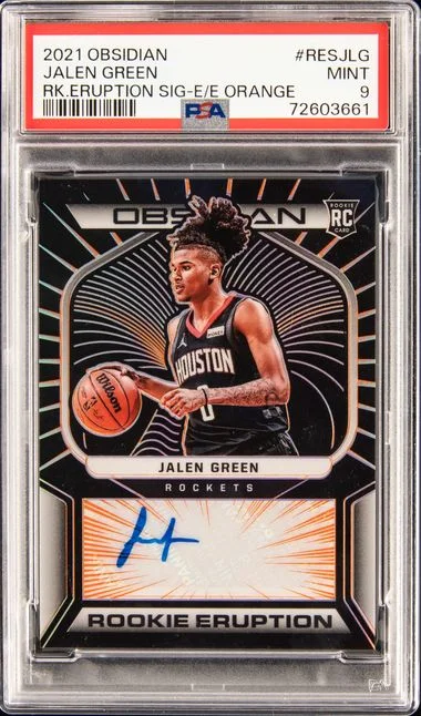 2021-22 Panini Obsidian Jalen Eruption Signatures Electric Etch Orange #RES-JLG card image