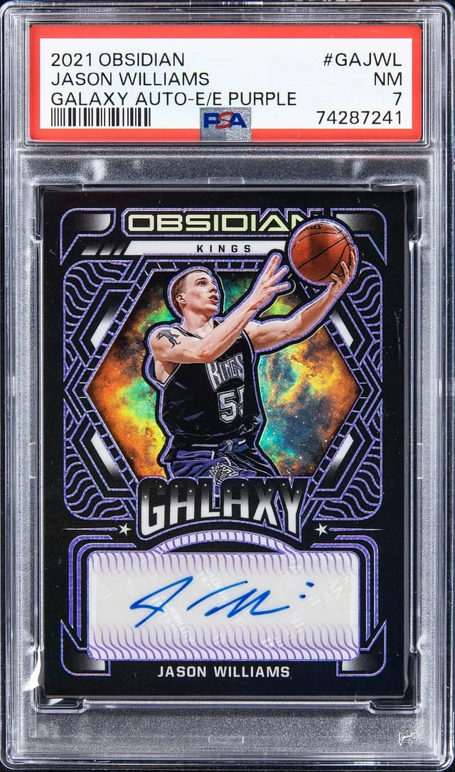 2021-22 Panini Obsidian Jason Williams Galaxy Autograph Electric Etch Purple #GAJWL card image