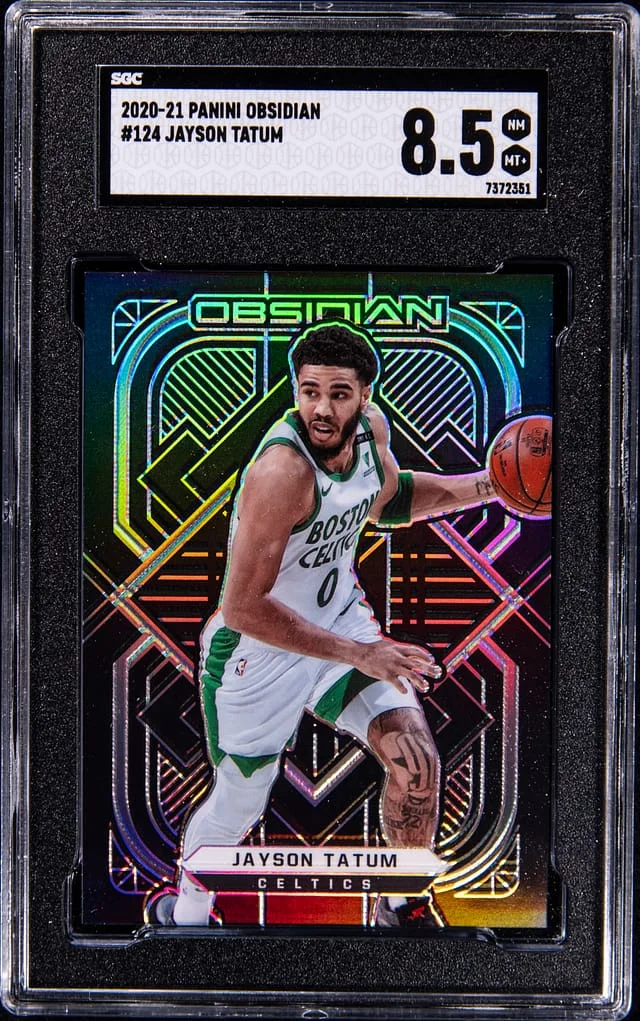 2021-22 Panini Obsidian Jayson Tatum #124 card image