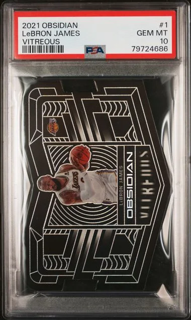 2021-22 Panini Obsidian LeBron James Vitreous #1 card image