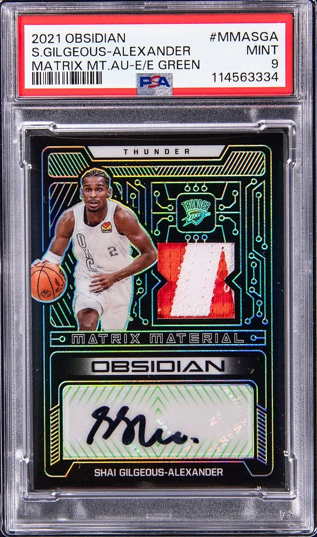 2021-22 Panini Obsidian Matrix Material #no-number card image
