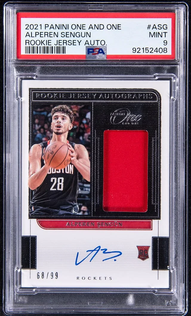 2021-22 Panini One and One Alperen Sengun Jersey Autograph #ASG card image