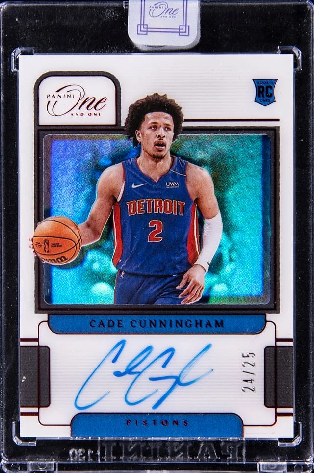 2021-22 Panini One and One Cade Cunningham Autograph #RA-CCH card image