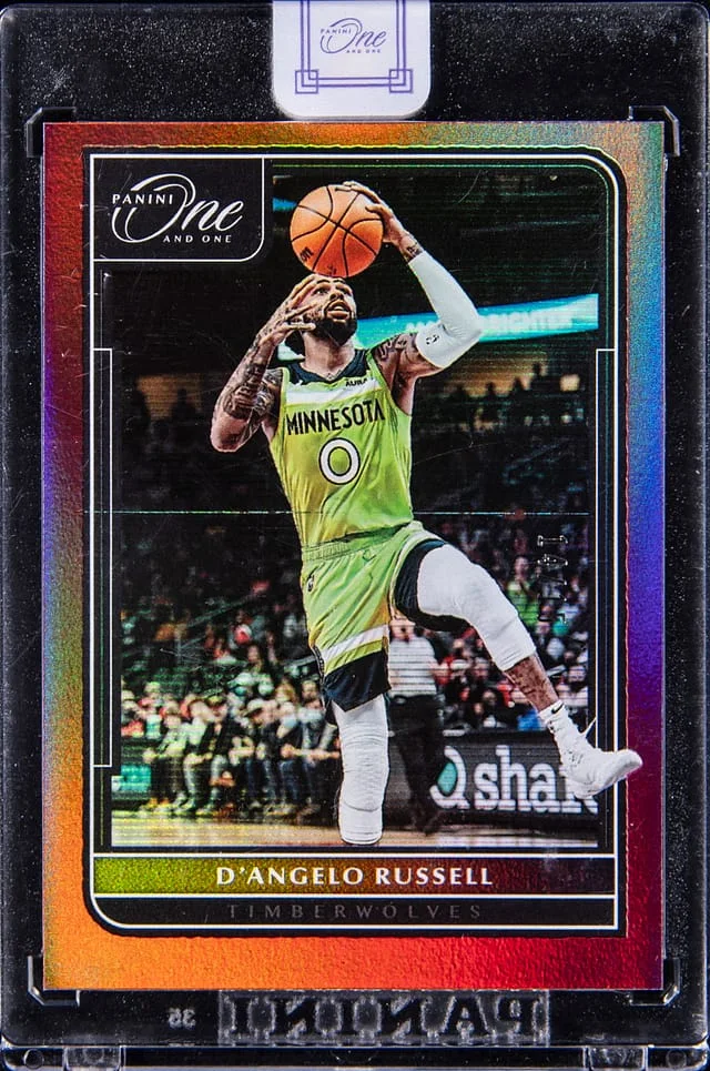 2021-22 Panini One and One D'Angelo Russell - Panini Encased #66 card image