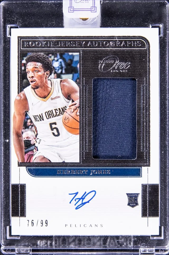 2021-22 Panini One and One Herbert Jones Jersey Autograph #RJ-HJN card image