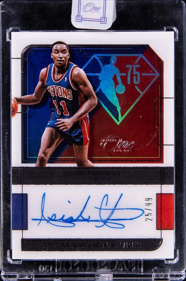 2021-22 Panini One and One Isiah Thomas 75th Anniversary #75-ITH card image