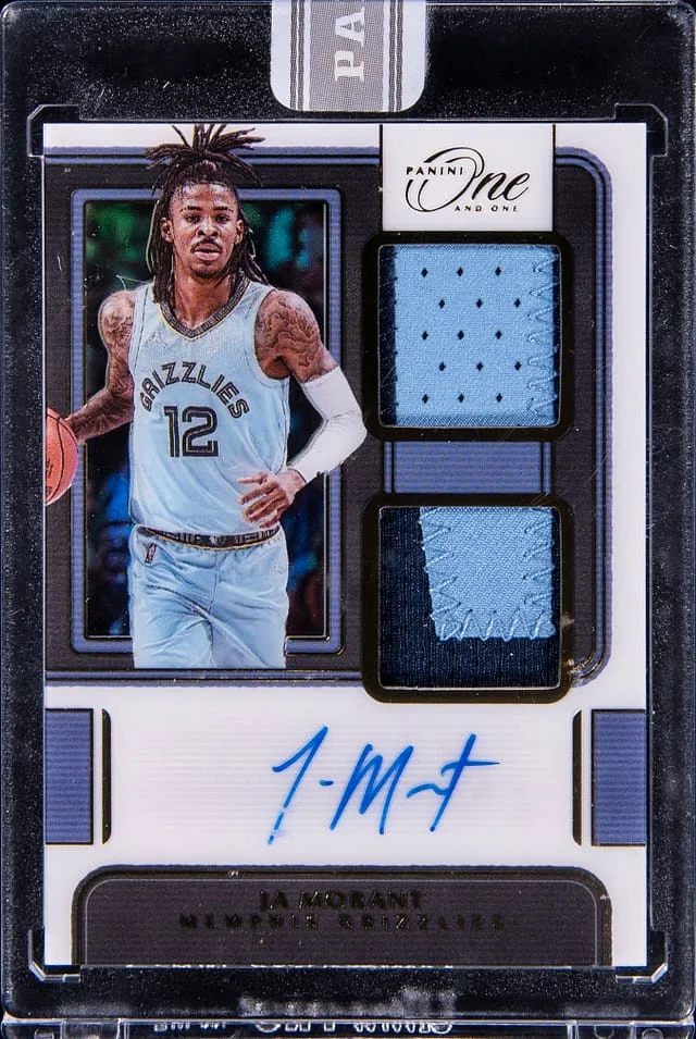 2021-22 Panini One and One Ja Morant White Box #DJ-JMT card image