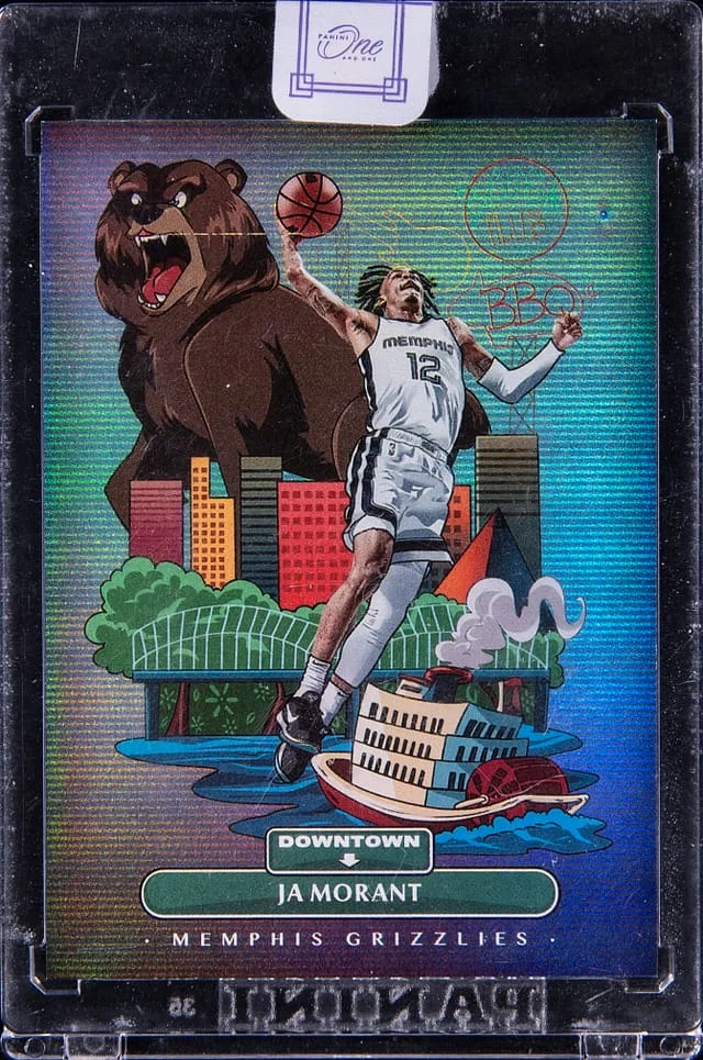 2021-22 Panini One and One Ja Morant - Panini Encased Downtown #4 card image
