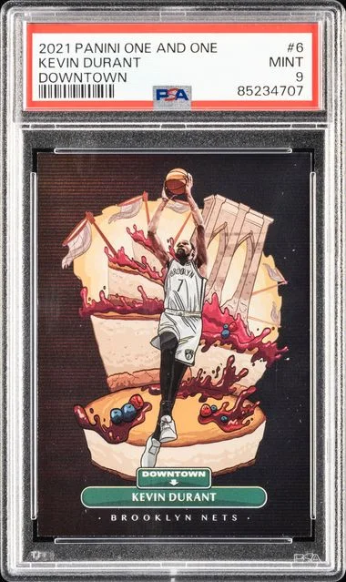 2021-22 Panini One and One Kevin Durant Downtown #6 card image
