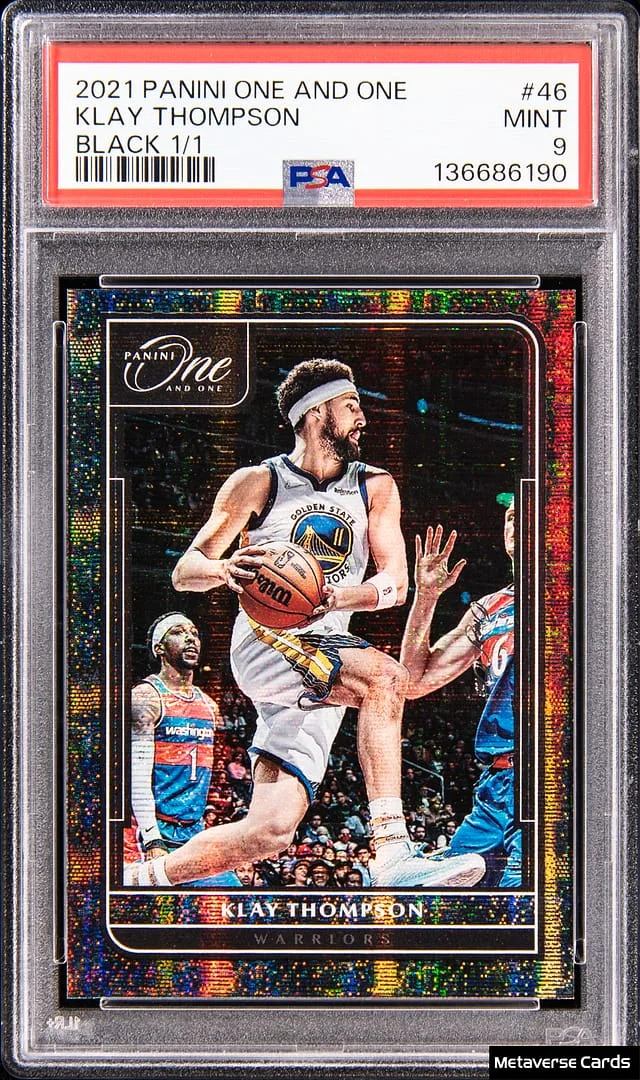 2021-22 Panini One and One Klay Thompson Black #46 card image