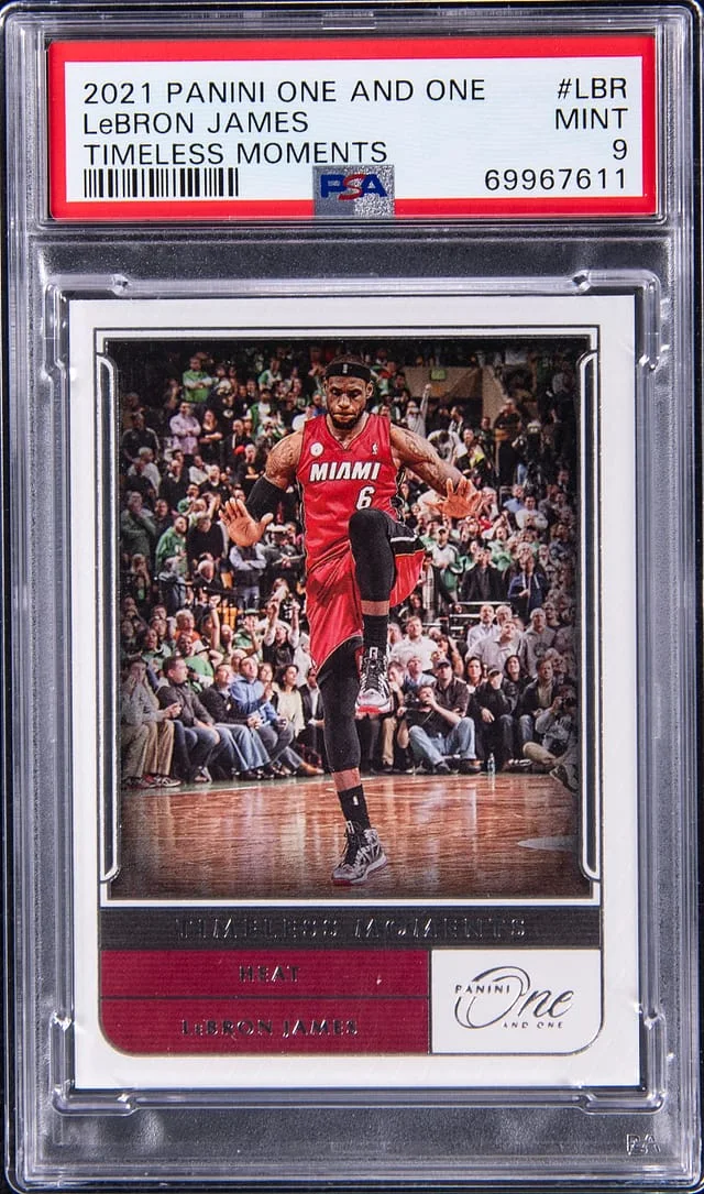 2021-22 Panini One and One LeBron James Timeless Moments #LBR card image