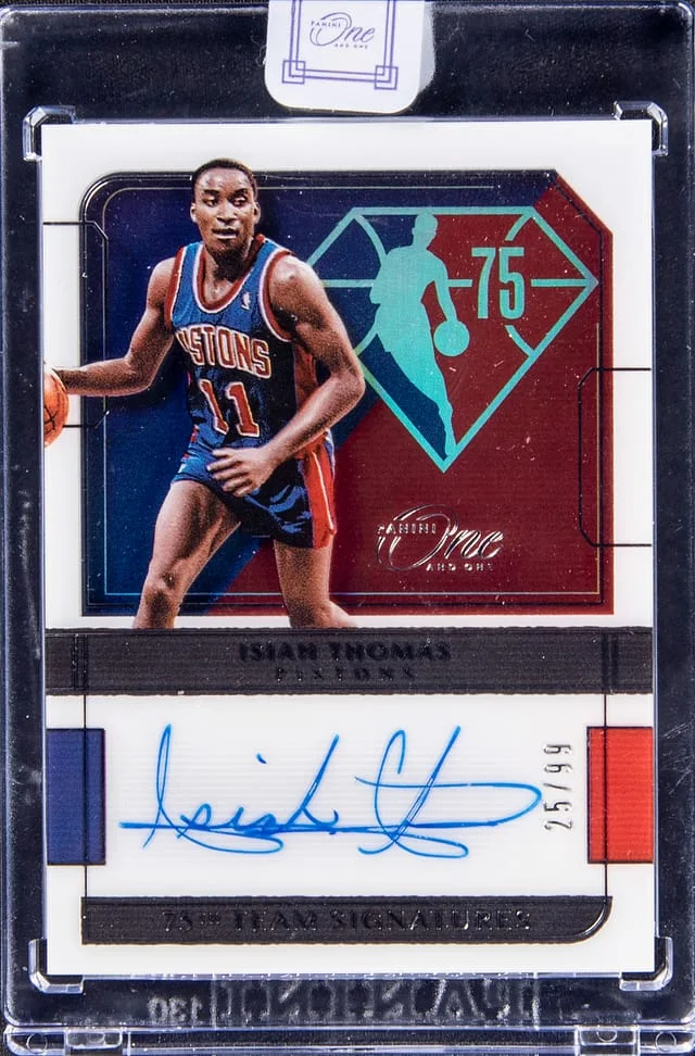 2021-22 Panini One and One Luka Doncic NBA 75th Team Signatures #75-ITH card image
