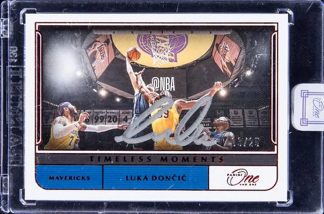 2021-22 Panini One and One Luka Doncic Timeless Moments #TM-LDC card image