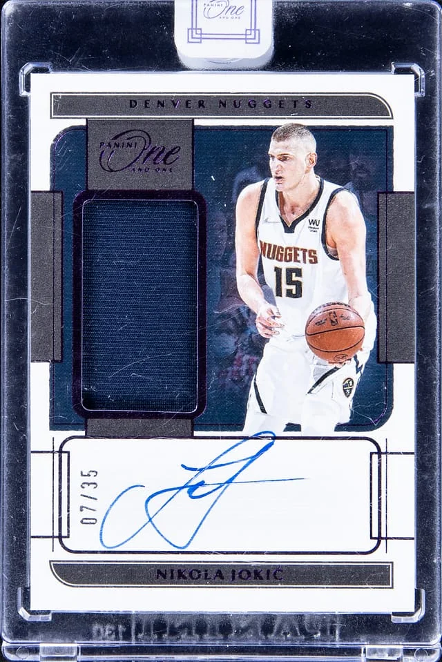 2021-22 Panini One and One Nikola Jokic Jersey Autograph #JA-NJK card image