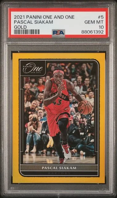 2021-22 Panini One and One Pascal Siakam Gold #5 card image