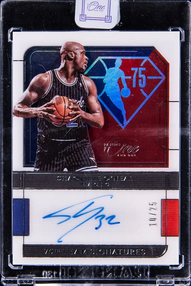 2021-22 Panini One and One Shaquille O'Neal 75th Team Signatures #75-SON card image