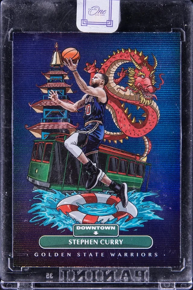 2021-22 Panini One and One Stephen Curry - Panini Encased Downtown #3 card image