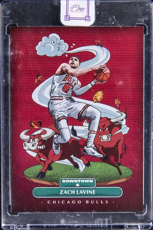 2021-22 Panini One and One Zach Lavine - Panini Encased Downtown #13 card image