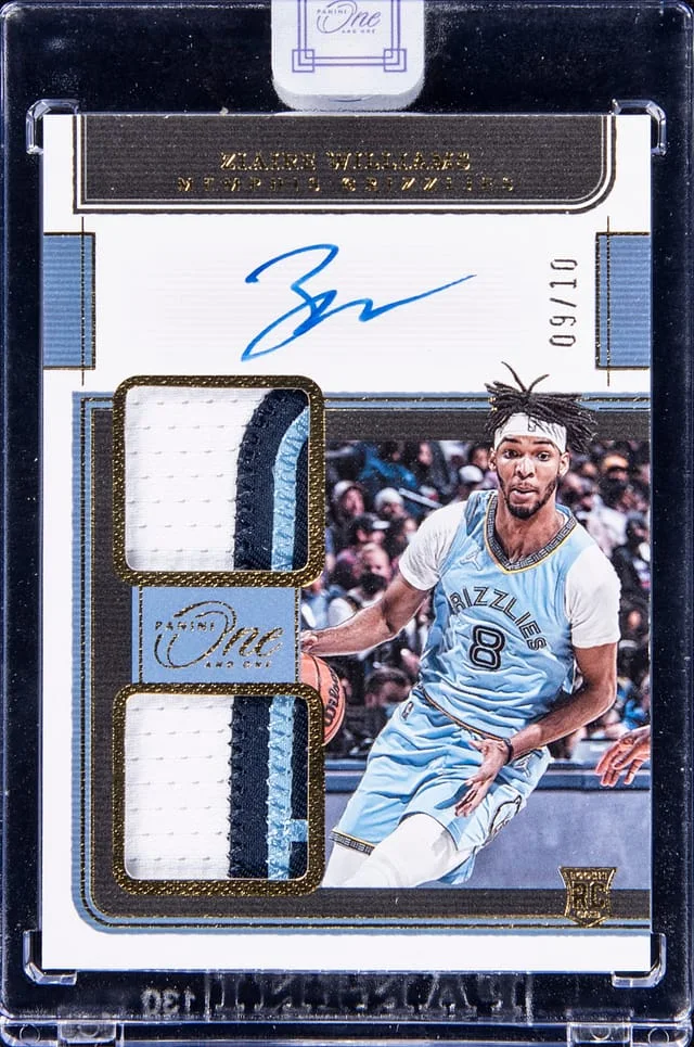 2021-22 Panini One and One Ziaire Williams Jersey Autographs - Gold #RD-ZWL card image