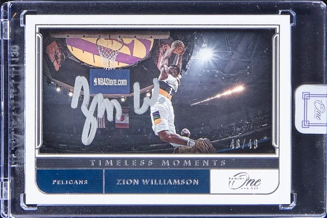 2021-22 Panini One and One Zion Williamson Timeless Moments #TM-ZWL card image
