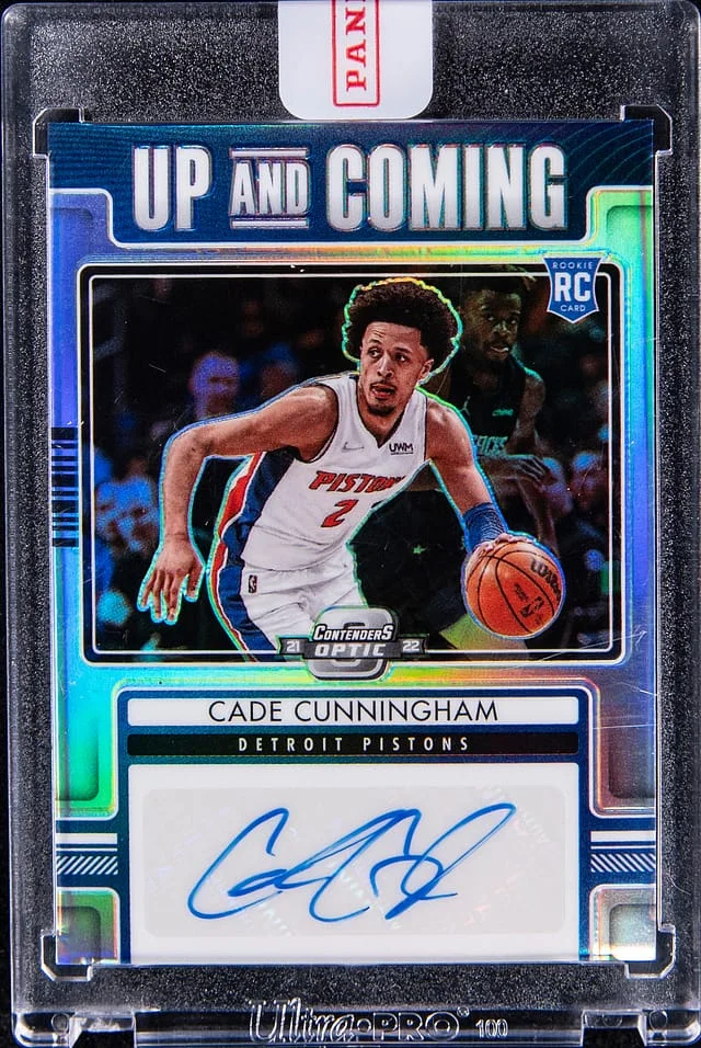 2021-22 Panini Optic Cade Cunningham Contenders Up And Coming #UCA-CCU card image