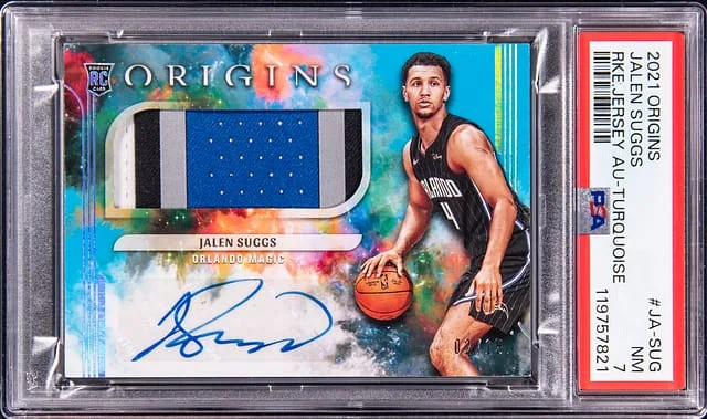 2021-22 Panini Origins Jalen Suggs Jersey Autograph Turquoise #JA-SUG card image