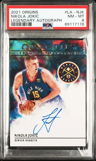 2021-22 Panini Origins Nikola Jokic Legendary Autographs #LA-NJK card image
