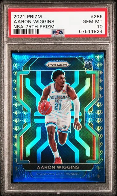 2021-22 Panini Prizm Aaron Wiggins NBA 75th Prizm #286 card image