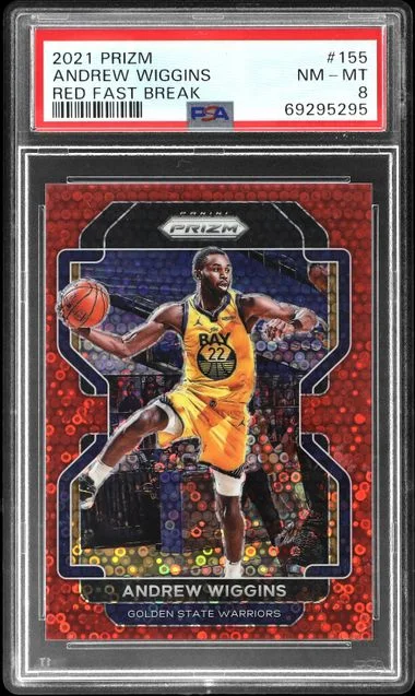 2021-22 Panini Prizm Andrew Wiggins Red Fast Break Prizm #155 card image