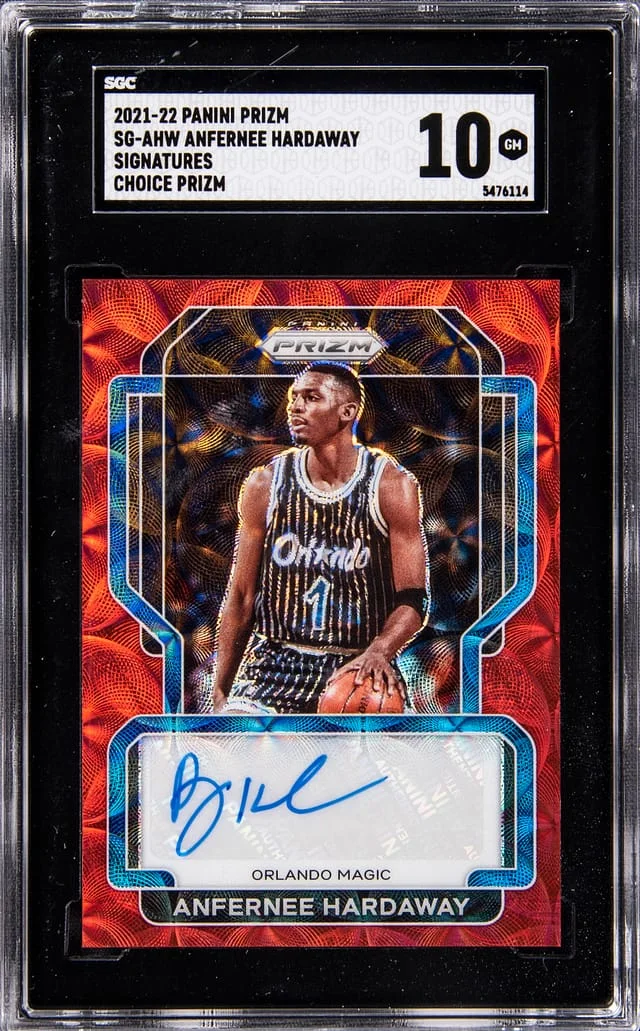 2021-22 Panini Prizm Anfernee Hardaway Signatures Silver Prizm #SG-AHW card image