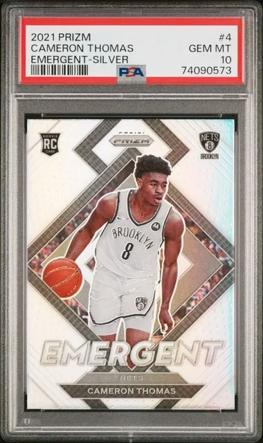 2021-22 Panini Prizm Cameron Thomas Emergent Silver #4 card image