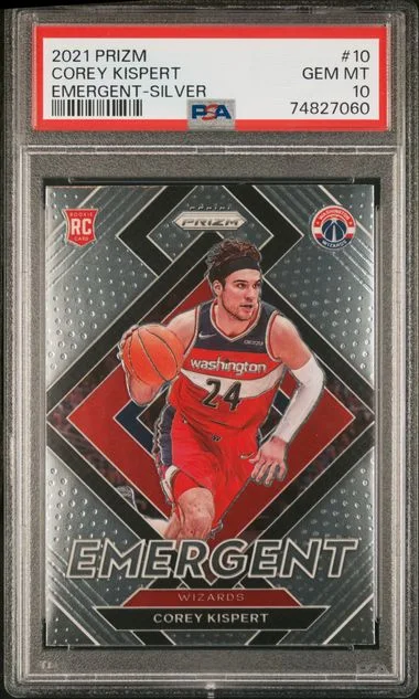 2021-22 Panini Prizm Corey Kispert Emergent Silver #10 card image