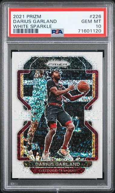 2021-22 Panini Prizm Darius Garland White Sparkle #226 card image