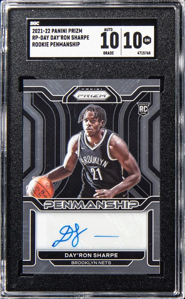 2021-22 Panini Prizm Day'ron Sharpe Penmanship #RP-DAY card image