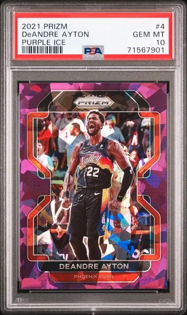 2021-22 Panini Prizm Deandre Ayton Purple Ice #4 card image