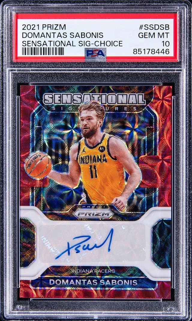2021-22 Panini Prizm Domantas Sabonis Sensational Signatures Choice #SS-DSB card image
