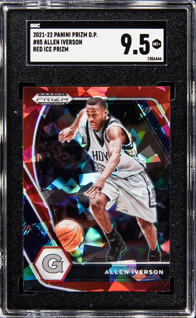 2021-22 Panini Prizm Draft Picks Allen Iverson Red Ice #85 card image