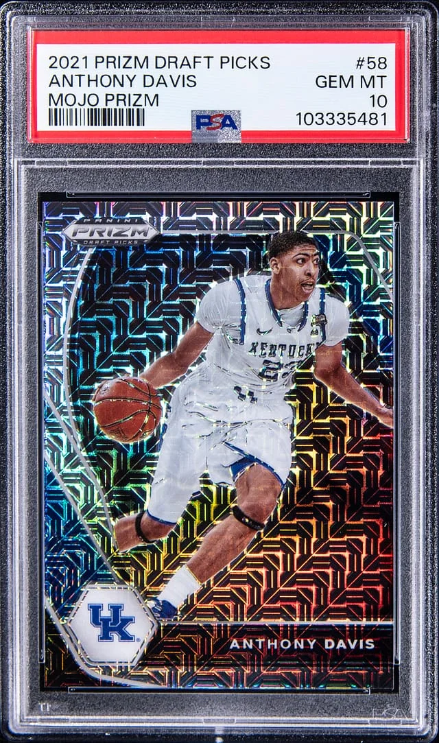 2021-22 Panini Prizm Draft Picks Anthony Davis Mojo Prizm #58 card image