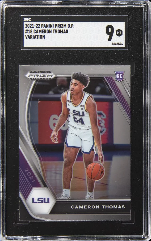 2021-22 Panini Prizm Draft Picks Cameron Thomas Variation #18 card image
