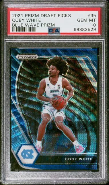 2021-22 Panini Prizm Draft Picks Coby Blue Wave Prizm #35 card image