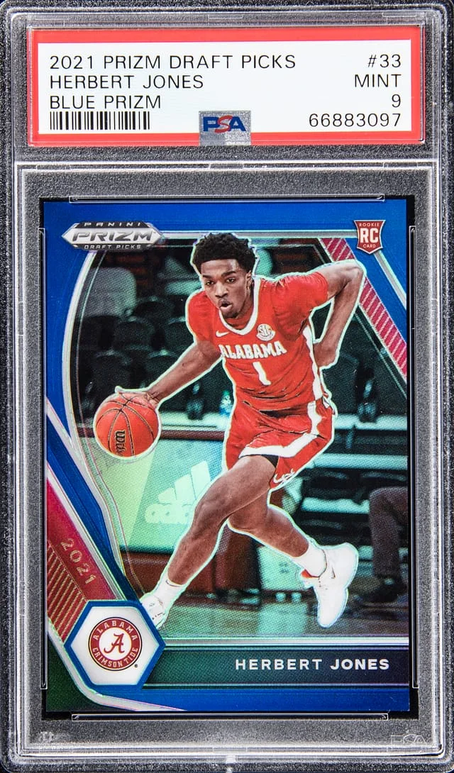 2021-22 Panini Prizm Draft Picks Herbert Jones Blue #33 card image