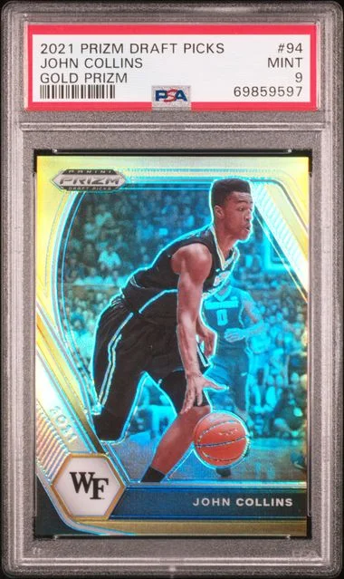 2021-22 Panini Prizm Draft Picks John Collins Gold #94 card image