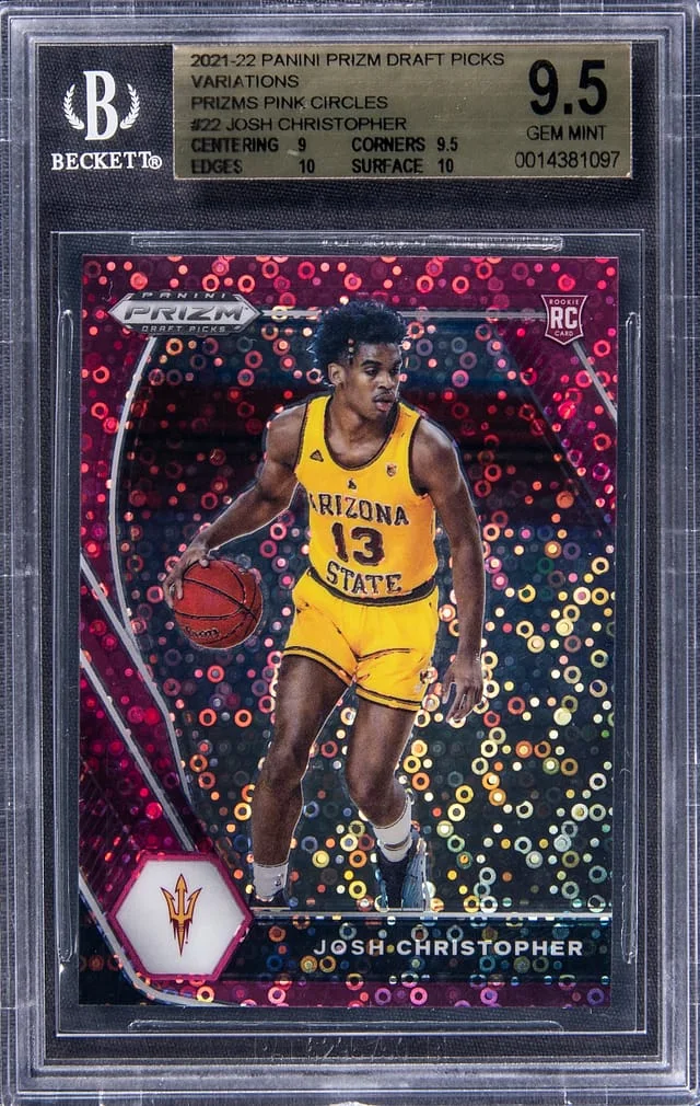2021-22 Panini Prizm Draft Picks Josh Christopher Variations Pink Circles Prizm #22 card image