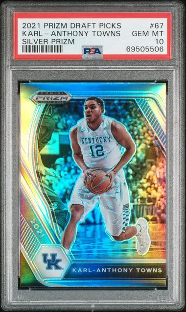 2021-22 Panini Prizm Draft Picks Karl-Anthony Towns Silver Prizm #67 card image