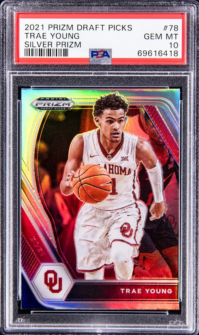 2021-22 Panini Prizm Draft Picks Trae Young Silver #78 card image