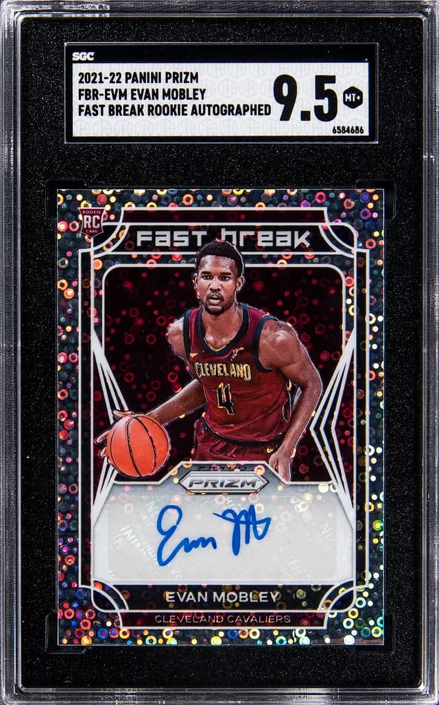 2021-22 Panini Prizm Evan Mobley Fast Break Autographed #FBR-EVM card image