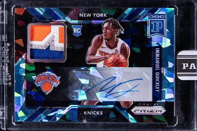 2021-22 Panini Prizm Immanuel Quickley Blockchain #LMA-IMQ card image