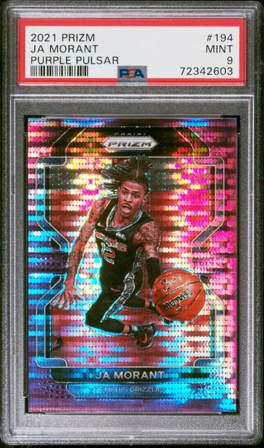 2021-22 Panini Prizm Ja Morant Purple Pulsar Prizm #194 card image
