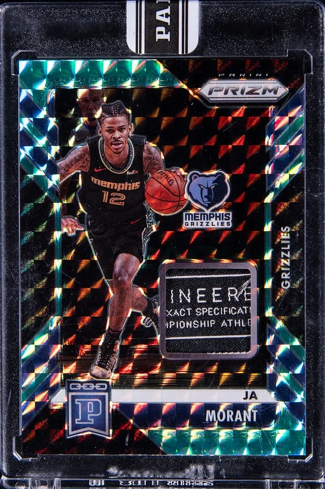 2021-22 Panini Prizm Ja Morant Blockchain #NBA-JM card image